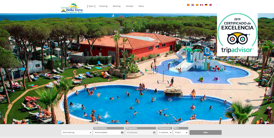 El portal web del Camping Bella Terra estrena su versión en danés