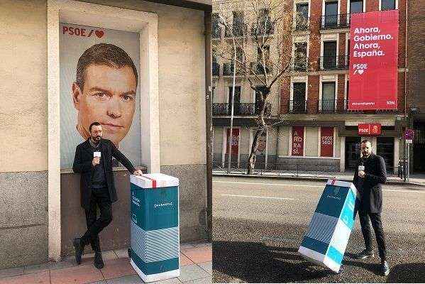 La start-up Marmota celebra su día repartiendo colchones a líderes políticos