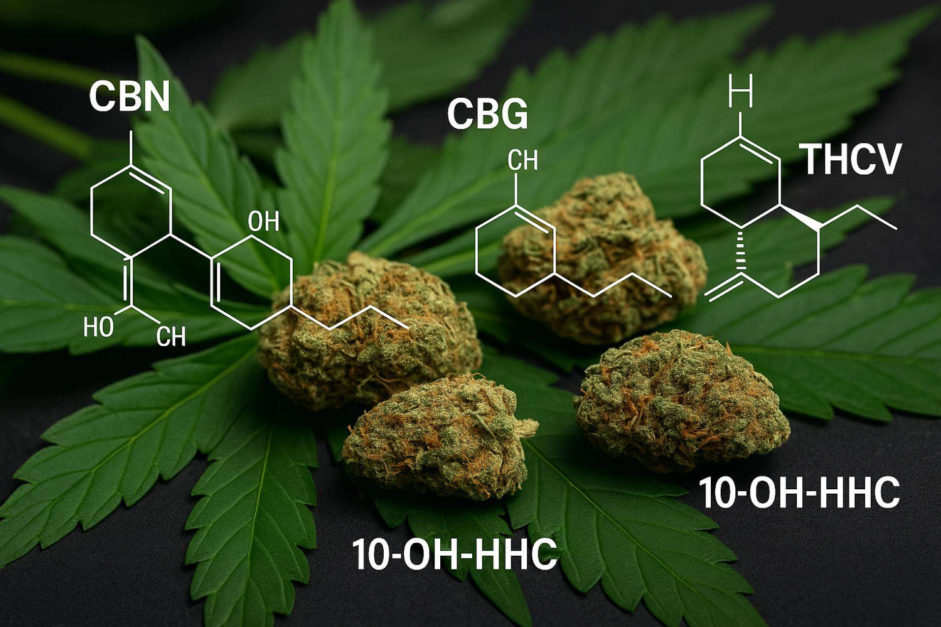 Cannabinoides emergentes; todo sobre CBG, CBN, THCV y 10-OH-HHC